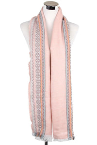 Tribal Diamond Frayed Scarf - Fashion Scarf World