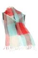 Stripe & Colour Block Print Tassel Linen Scarf - Fashion Scarf World