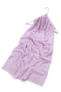 Plain Colour Pure Cashmere Scarf - Lilac