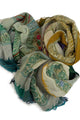Handmade In Nepal Boho Paisley Scarf - Green