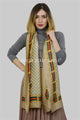Scattered Bee Print With Chain Border Silk Scarf - Fashion Scarf World