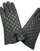 Real Leather Square Quilted Gloves