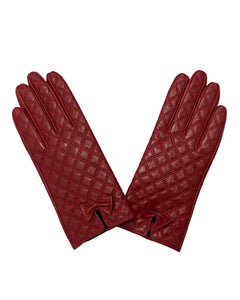 Real Leather Square Quilted Gloves