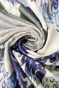 Hokusai's Great Wave Frayed Scarf - Fashion Scarf World