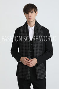 Fine Check Men/Unisex Scarf