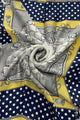 Silk Style Nautical Ships Print Square Scarf
