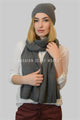 Metallic Thread Knitted Hat & Scarf Set - Fashion Scarf World