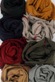 Simple Cross Line Print Frayed Scarf