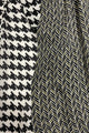 Houndstooth & Herringbone Print Frayed Scarf