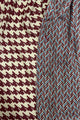 Houndstooth & Herringbone Print Frayed Scarf