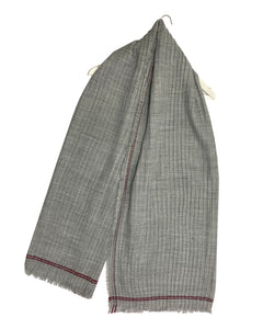 Stitched Edge Frayed Scarf