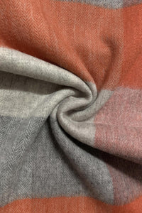 Herringbone Check Stripe Wool Unisex Scarf - Fashion Scarf World
