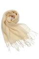 Versatile Classic Plain Tassel Linen Scarf - Fashion Scarf World