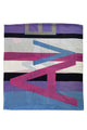 Loud Colour Block Letter Print Silk Scarf