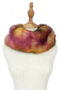 Colourful Faux Fur Snood - Fashion Scarf World
