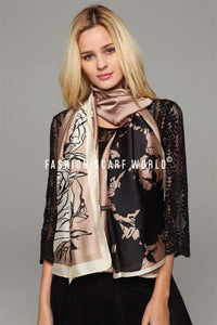 Luscious Rose Print Silk Scarf - Fashion Scarf World