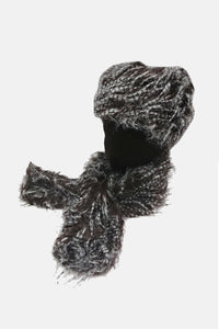 Long Faux Fur Scarf & Hat Set - Fashion Scarf World