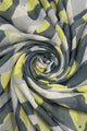Abstract Zebra & Leopard Print Frayed Scarf