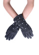 Pearl and Diamante Touchscreen Gloves - Fashion Scarf World