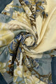Japanese Landscape Floral Silk Scarf