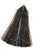 Speckle Leopard Print Scarf with Border and Frayed Edge