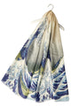 Hokusai's Great Wave Frayed Scarf - Fashion Scarf World