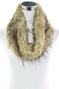 Hound-like Faux Fur Snood Khaki