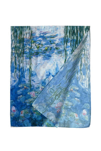 Monet Water Lilies Oil Painting Print Silk Scarf