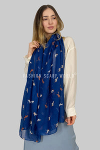 Galloping Horse Print Scarf