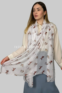 Galloping Horse Print Scarf