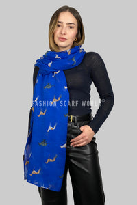 Cute Greyhound Dog Print Scarf