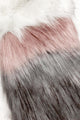 Stripe Long Faux Fur Collar - White - Fashion Scarf World