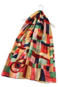 Block Colour Patchwork Silk Scarf - Fashion Scarf World