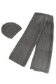 Metallic Thread Knitted Hat & Scarf Set - Fashion Scarf World