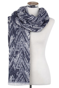 Vigorous Zigzag Print Frayed Scarf - Fashion Scarf World