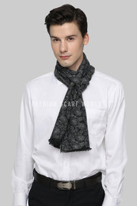 Soft Paisley Print Frayed Unisex Scarf - Fashion Scarf World