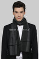Reversible Stripe & Check Print Frayed Unisex Scarf - Fashion Scarf World