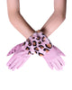 Faux Fur Leopard Print Touch-Screen Gloves - Fashion Scarf World