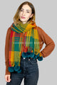 Colourful Tartan Wool Tassel Scarf - Fashion Scarf World