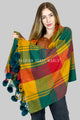 Colourful Tartan Wool Tassel Scarf - Fashion Scarf World