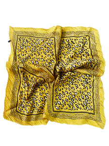 Leopard Effect Pleated Square Scarf - Fashion Scarf World