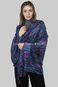 African Print Tasselled Corner Scarf