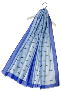 Alaskan Husky Dog Print Frayed Scarf - Fashion Scarf World