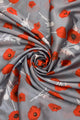 Poppy Print Silk Scarf