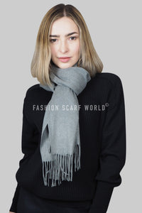 Super Soft Plain Pashmina Tassel Scarf