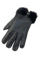 Bow Woolen Soft Leather Handmade Gloves