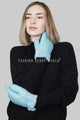 Bow Woolen Soft Leather Handmade Gloves