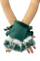 Plain Real Fur Fingerless Mittens
