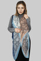 Ombre Indian Paisley Print Crinkle/Pleated Effect Scarf