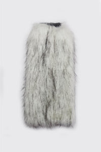 Plain Faux Fur Leg Warmers - Fashion Scarf World